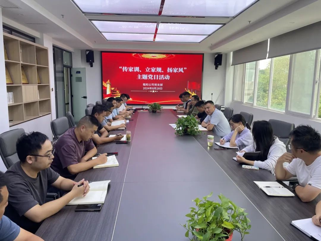 載和公司黨支部開展“傳家訓、立家規(guī)、揚家風”主題黨日活動